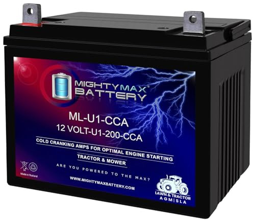 ML-U1-CCA -12 Volt, 200 CCA, Nut and Bolt (NB) Terminal, Rechargeable SLA AGM Battery