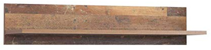 FORTE Clif Wandregal, Holzwerkstoff, Old – Wood Vintage/ Betonoptik Dunkelgrau, 120 x 22,8 x 21,9 cm