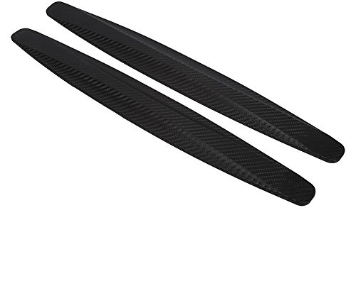 Keenso Universal 2 Stk. Auto Stoßschutz Streifen Aufkleber Vorne und Hinten Stoßstange Schutz Anti-rub Rand Lip Stoßleiste Aufkleber(Schwarz)