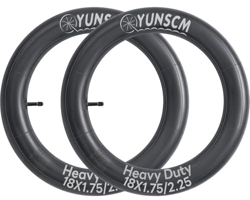 YunSCM 2Pcs 45/57-355 Engrosar 18 Pulgada cámaras de Aire 18x1.75/1.95/2.10/2.25 AV32mm Valve Compatible 18 Pulgadas Bicicleta cámaras de Aire 18x1.75 18x1.95 18x2.0 18x2.10 18x2.125 18x2.25