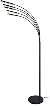 Reality Leuchten LED Stehleuchte Reed R41031532, Metall Schwarz matt, inkl. 5x 3.5 Watt LED, Switch Dimmer |