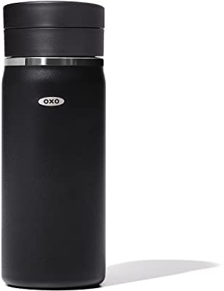 OXO Good Grips 16oz Thermal Mug Water Bottle, Black