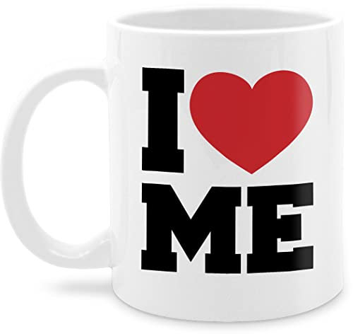 Tasse Tassen 325ml - Statement - I love me - Selbstverliebt | Narzissmus | Ich liebe mich | Love myself - 325 ml - Weiß - groß kaffetassen sprüche statements like teetasse heart mug