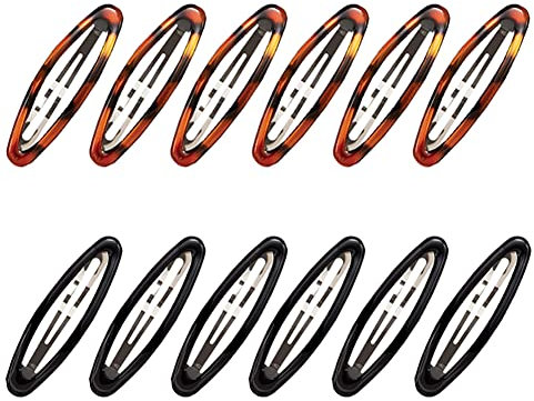 JIHUOO 12 Stück 7cm Lange Ovale Haarspangen Wassertropfen Haarclips Haarklammern rutschfeste Haarspangen Haarschmuck für Damen Mädchen
