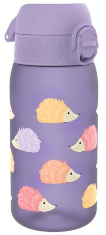 Ion8 Borraccia per Bambini, 350 ml, a Prova di Perdite, Facile da Aprire, Serratura Sicura, Lavabile in Lavastoviglie, Senza BPA, Maniglia per il Trasporto, Facile Pulizia, Ricci