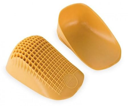 Tuli's Klassisk hälkudde – PVC-gummiinlägg med flexibel flerskiktsdesign för bättre stötdämpning – Hjälper mot hälsporre, plantar fasciit, trötthet i foten – M, 15 x 9 x 0,1 cm
