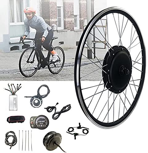 TOOJUN Electric Bike Conversion Kit Front Wheel 24V 250W Hub Motor Kit with LED900S Meter and Pedal Assist Sensor for Adults,24V/250W-24inch