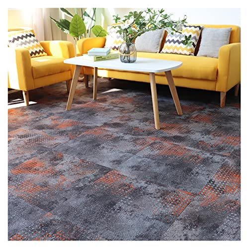 YJEUZCD Läufer Teppiche Flur, Spleißen Bodenbelag Büro Floor Stick Teppichfliesen, Zuschneidbar Hotel Schlafzimmer Kommerzieller Teppichboden, 50x50cm (Farbe : Grey-B, Größe : 16pcs)