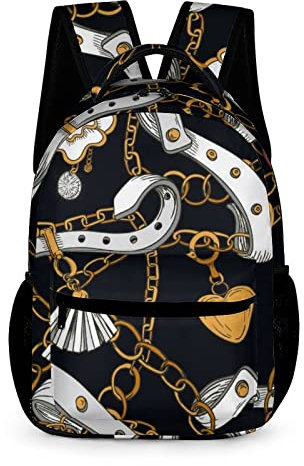 Wangsxing Reisen Rucksack Kettengürtel Schultasche Casual Daypack Für Herren Damen Jugendliche 32x15x43cm