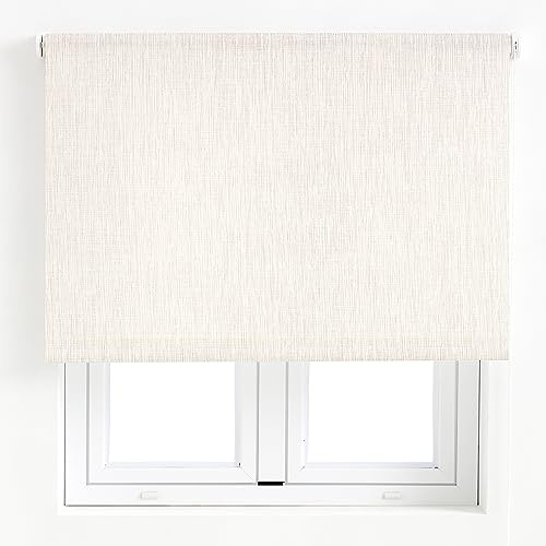 Blindecor Ara Lyon Tierra | Estor Enrollable translúcido - 80 x 190 cm (Ancho por Alto) | Tamaño aproximado de la Tela 77 x 185 cm | Estores para Ventanas