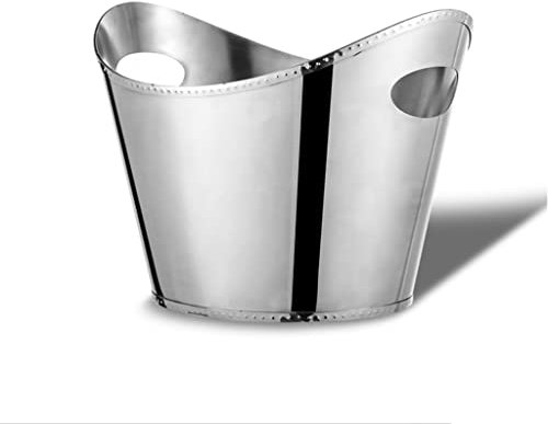 Pimex ice bucket, ice bucket gift U-shaped Ice Bucket Stainless Steel Large Capacity Ice Bucket Multipurpose Chilling Beer, Champagne, Wine Bottle 2l/67.63oz wine buckets for parties