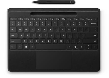 Microsoft Surface Pro Flex Keyboard with Slim Pen | 2-in-1 Alcantara® Keyboard for Surface Pro Copilot+ PC with Windows 11 | Black