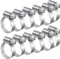 Qinsky Schlauchschellen 10-16 mm,12 Pcs Endlos 304 Edelstahl Einstellbare Schlauchklemmen Mehrzweck Schellen Schlauchschellen mit Schneckenantrieb für Benzinschlauch Dieselleitung Wasser Rohr