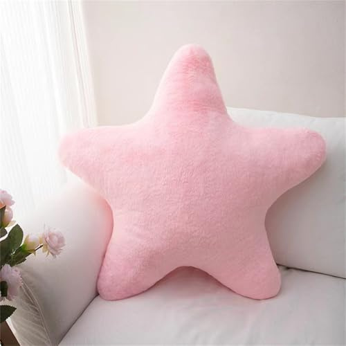 champracer Kissen Stern Plüschkissen, Kuschelkissen Kinder, Weiche Flauschige Sternform Zierkissen, Stern Wurfkissen für Mädchen & Jungen Zuhause Schlafzimmer (Rosa,18 cm)