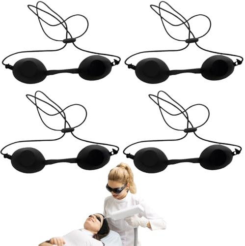 Solarium Brille,4pcs Schutzbrille Rotlichtlampe,LED Schutzbrille,UV Solarium Schutzbrilles,Schwarz Rotlicht Schutzbrilles,Rotlicht Brille,Augenschutz Infrarot Led,Sonnenbank Brilles Schutzbrilless