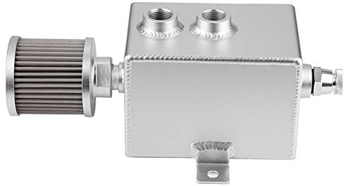 2L CATCH OIL PACCIO Serbatoio del Serbatoio, Catcher di Olio in Lega di Alluminio con Filtro per L'auto Universale Modificata, Lavorazione a CNC per Efficienza del Motore,