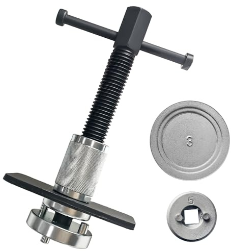 ATPEAM 5 Pièces Repousse Piston de Frein Arrière, Outil Universel de Réinitialisation Piston pour Changement de Disques et Plaquettes de Frein