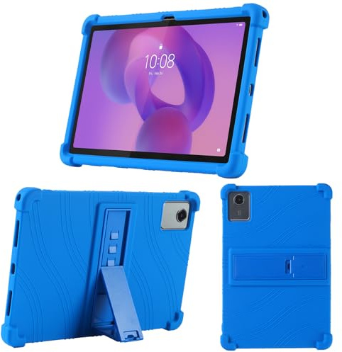 KUSINHOKA Hülle für Lenovo Idea Tab Tablet 11 Zoll, Weiche Silikon Tablet Schutzhülle mit Verstellbarer Ständer, Stoßfest Kratzfest Schutzhülle Cover Case für Lenovo Idea Tab, Blau