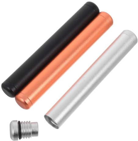 jojofuny Caja de ahorro de dinero de aleación de aluminio, 3 unidades, con diseño oculto discreto, portátil para viajes y bolsillo, superficie elegante y lisa