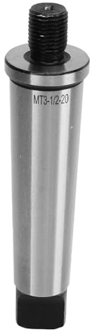 Grcfumo Drill Chuck Arbor, Heavy Duty Key Type Drill Chuck, 3MT Shank to 1 2in 20 Threaded Hardened Morse Taper MT3 Adapter