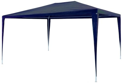 Partyzelt 3x4 m PE Blau, UV-beständiges & Wasserdichtes Outdoor Zelt mit Rostfreiem Stahlrahmen, Gartenpavillon für Familie & Freunde, Einfach zu Montieren, Ideal für Partys & Zusammenkünfte