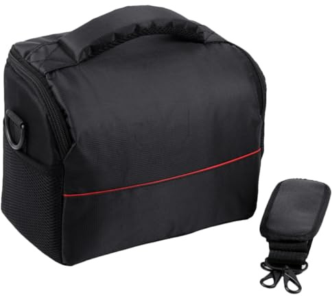 BESPORTBLE Borsa Tracolla Custodia Anti-shock in Nylon Nero per Macchina Fotografica Protettiva e Pratica per Accessori Fotografia e Uso Quotidiano
