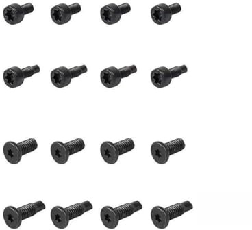 16 Pcs Security Screws and 2 Screwdrivers for Ring Doorbell, T6 and T15 Torx Bits, Replacement Set for Battery Change, Charging & Reset Access, Hardened Carbon Steel with ABS Handle