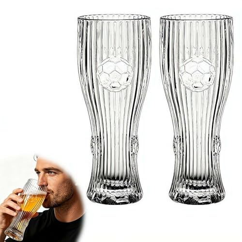 Juego de vasos de cerveza con forma de fútbol de 2.1 onzas, vaso de cerveza de alivio creativo para la Copa del Mundo 2026, fiestas del día del partido, bar en casa, regalo ideal para los fanáticos