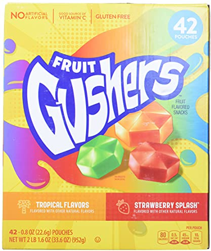 Betty Crocker Fruit Gushers Snacks, 42 Count, 952 g…