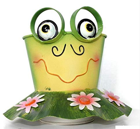 Decohouse - MACETERO Original Rana - Soporte Flores Plantas Divertido - 20x17cm - Regalo Original y Barato