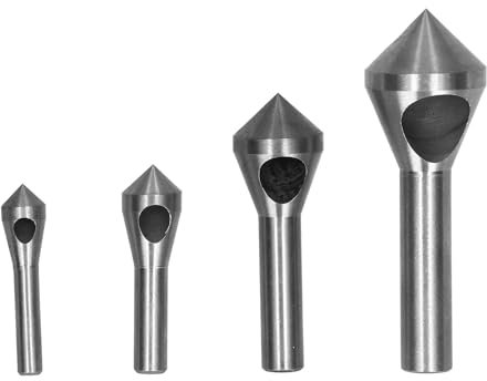 handentgrater, kegelsenker, handentgrater metall, 4 STÜCKE Schnellarbeitsstahl 4241 Senker Fase Bohrer, Senker Entgratbohrer Schnellarbeitsstahl Anfaswerkzeug Schrägloch für Holz Metall Kunststoff
