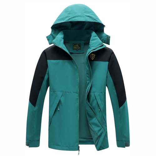 GIISAM Men'S Waterproof Rainwear, Mens Waterproof Raincoat Lightweight Breathable Rainproof Cool Rain Jackets with Hood