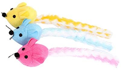 FRCOLOR 3stücke Katzenminze Plüschspielzeug Bunte Und Beruhigende Katzenspielzeuge Für Drinnen Aktivierung Der Jagdinstinkte Interaktion Zwischen Katzen Und Besitzern