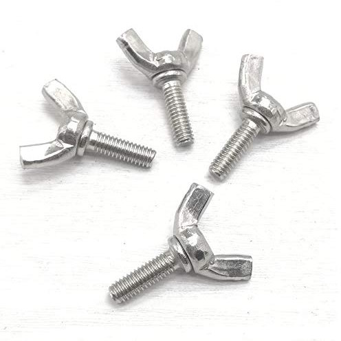 Sicherheitsschrauben，Schrauben， Rändelschraube 1-10 Stück M3 M4 M5 M6 M8 M10*L DIN316 Edelstahl 304 A2-70 Flügelschraube Flügelschraube Klaue handfest anziehende Schrauben (Abmessungen: M4 10 Stück, L