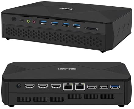 MNBOXCONET Mini Gaming PC RTX 3060 Core i9 11900H (8C16T, jusqu'à 4.9GHz) Windows 11 Pro Ordinateur de Bureau, DDR4 32GB RAM 1TB NVMe SSD, Dual i226V 2.5GbE LAN, SD Card Slot, WiFi6, BT5.2