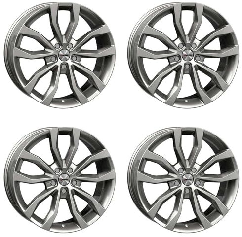 4x AUTEC Felgen Alufelgen UTECA 8.0x18 ET45 5x112 Titansilber kompatibel mit Audi A4 S4 A6