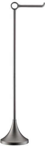 simpletome Toilettenpapierhalter Stehend, Stabile, Gewichtete Basis, Modernes, Schlichtes, Stromlinienförmiges Design (Nickel Grau)