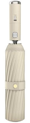 Ailan Portable Sun Umbrella With Fan For Women Wind-Resistant Uv Umbrellas For Sun Protection Umbrella For Women Umbrella Fan, cream-coloured