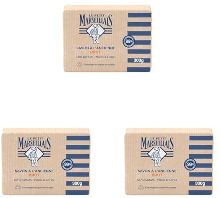 Le Petit Marseillais Savon Kraft Brut 300g (Lot de 3)