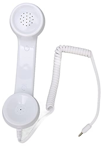 Ricevitore Telefonico per Cellulare, Cornetta retrò, Ricevitore Telefonico Integrato e Design del Microfono con Eccellente qualità del Suono, Adatto a Tutti gli Smartphone e