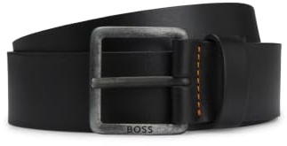 BOSS Herren Jeeko Sz40 Ledergürtel mit Logo-Schließe
