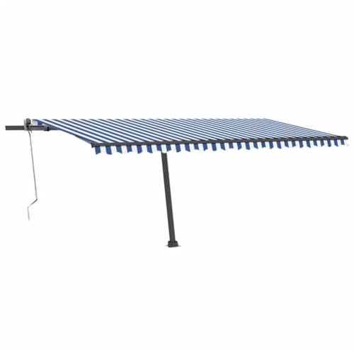 Kangmusi Standmarkise Automatisch 500x300 cm Blau &, Blau 3069786