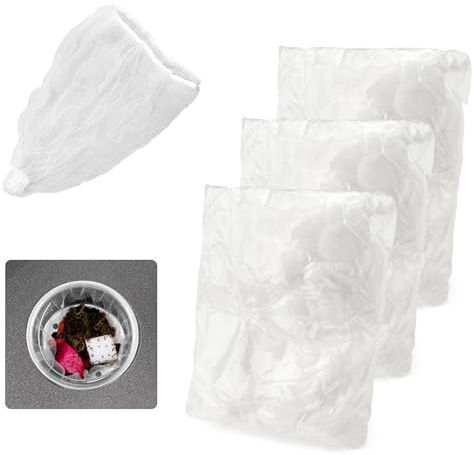 LELE LIFE 150 Pack Kitchen Sink Strainer Basket Net Bags, Food Catcher for Sink Drain, Food Residue Waste Rack Holder Mesh Filter Bag for Leftover Trash Garbage (150 Net Bags)