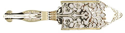 Nikou Vintage Absinthe Spoon, Hollow Design Stainl Steel Wormwood Cocktail Filter Spoon, Gold Finish for Bar Glass Cup Drinking, 6.7 in Long