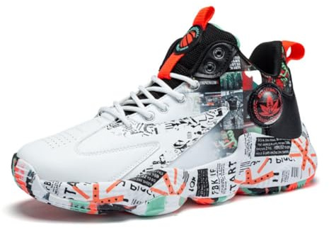 Scarpe da Basket Uomo Scarpe da Basket Moda Giovani Scarpe da Ginnastica Leggere Casual Traspiranti Ammortizzate da Passeggio