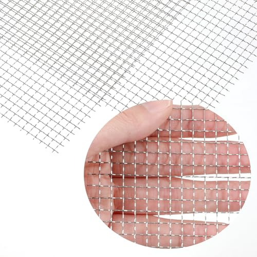 Lnngub 2 Stück Drahtgitter, 5 Maschen, 30 x 21 cm, Edelstahl-Metallgitter für Nagetiere, Käfig, Filter, Entlüftung, Grill, DIY-Projekt