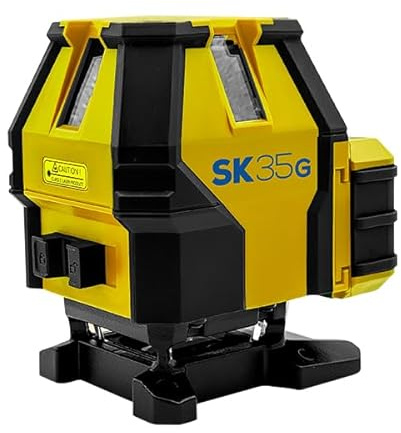 Tracciatore Laser SK35-Green Spektra, Made in Italy – Livella Laser Verde Autolivellante da Interni con Treppiede, Precisione Professionale per Allineamento, Livellamento, squadro e piombo