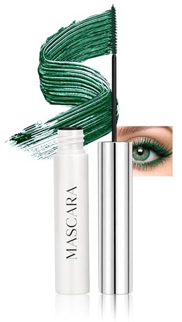Jutqut Ultra Fine Green Mascara, Grün Wimperntusche Lange Wimpern,#07