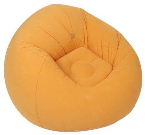HIAKDOFT Aufblasbarer Sitzsack mit Beflockter Oberfläche Tragbares Outdoor Sofa Camping Liegesofa für Terrasse Strand und Reisen