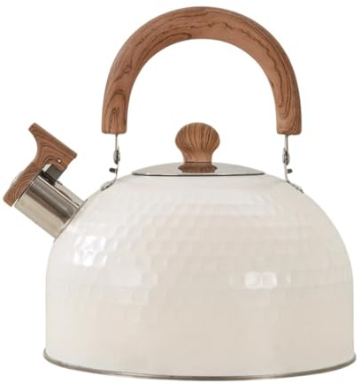 Ronyme Bollitore con Fischio in Acciaio Inox Teiera Da Fornello con Impugnatura Comoda Funzione Fischio Forte Facile Da Pulire E Trasportare Adatto per, 2,5 litri